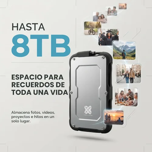 Vista 4 de Titanium One SSD externo rugoso 240GB hasta 500MB/s IP66 prueba de gota de agua