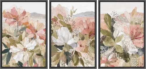 Vista 68 de MUDECOR Lienzo enmarcado para pared, juego de arte de acuarela pastel, bosque de pinos, naturaleza silvestre, ilustraciones modernas, decorativas