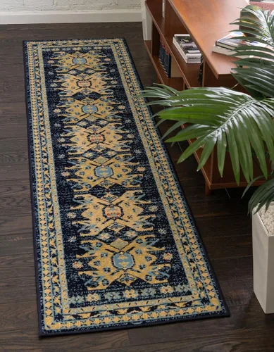 Vista 43 de Unique Loom Taftan Collection - Alfombra de borde geométrico de inspiración tribal (2 pies 2 pulgadas x 3 pies, rectangular, negro/gris)