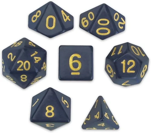 Vista 4 de Brybelly Juego de 7 dados poliédricos Series III Wiz - Edición más reciente
