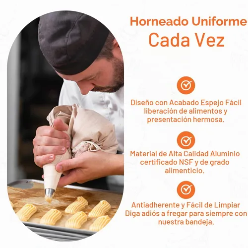 Vista 5 de Tiger Chef 19 Gauge sartén de un cuarto, Plateado