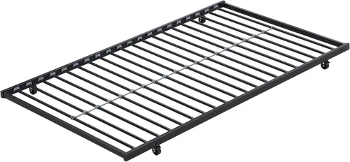 Vista 5 de Merax Litera de metal resistente de tamaño individual sobre individual con nido y escalera extraíble, se puede dividir en dos camas, no necesita