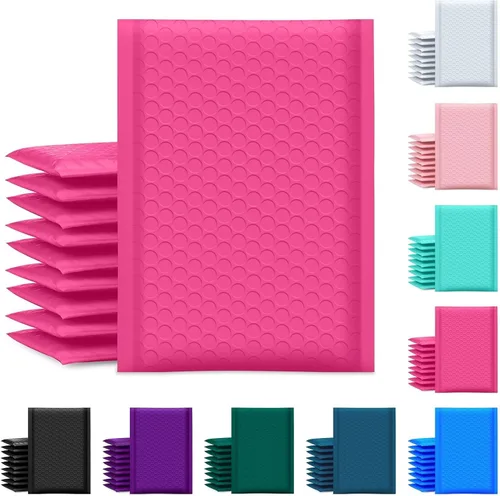 Vista 12 de UCGOU Sobres de burbujas de 4 x 8 pulgadas, color negro, paquete de 100 sobres acolchados de polietileno para pequeñas empresas, paquetes de correo