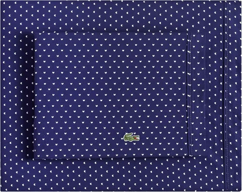 Vista 30 de Lacoste Juego de sábanas de algodón de 4 piezas, archivo, rosa barroco, Queen