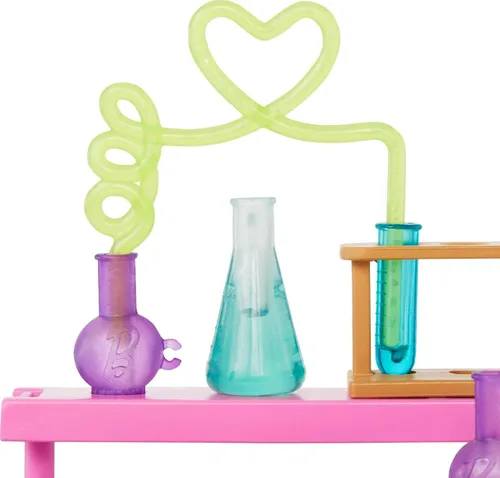 Vista 4 de Barbie Careers Science Doll y juego con temática de laboratorio 2 muñecas de moda, más de 10 accesorios temáticos STEM y más, a partir de 3 años