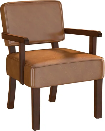 Vista 10 de FAGAGA Juego de 2 sillas de acento de pana con mesa, sillones modernos de mediados de siglo con marco de madera maciza, sillas de lectura y descanso