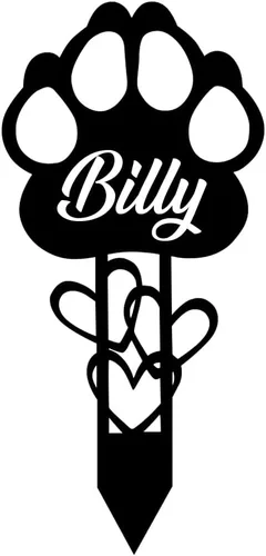 Vista 16 de Marcadores de tumbas para mascotas, marcadores conmemorativos para mascotas, placas de lápidas de metal para jardín, regalos personalizados