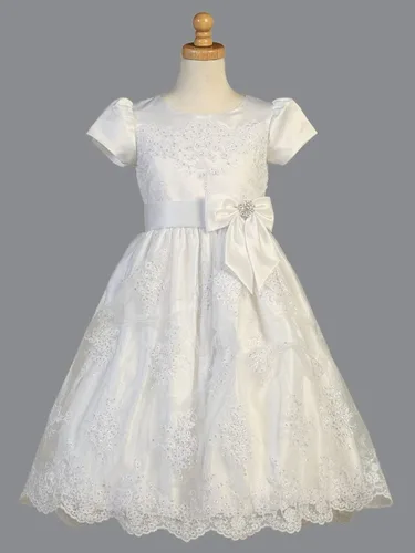 Vista 3 de SWEA Pea Lilli Vestidos de Primera Comunión para Niñas Disponible 7 16 Encaje Tamaño Grande
