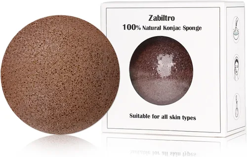 Vista 12 de Esponjas faciales naturales de Konjac - Semicírculos - para una limpieza facial suave y exfoliación ecológica - Cuidado de la piel Limpieza