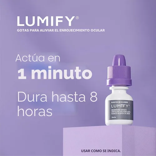 Vista 3 de Gotas Lumify para ojos rojos, alivio del enrojecimiento para ojos más brillantes, actúa en 1 minuto y dura hasta 8 horas, gotas para los ojos, 0.25