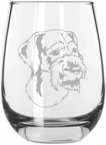 Vista 521 de Shar Pei (chino) - Vaso de vino sin tallo grabado para perro, 15.25 onzas