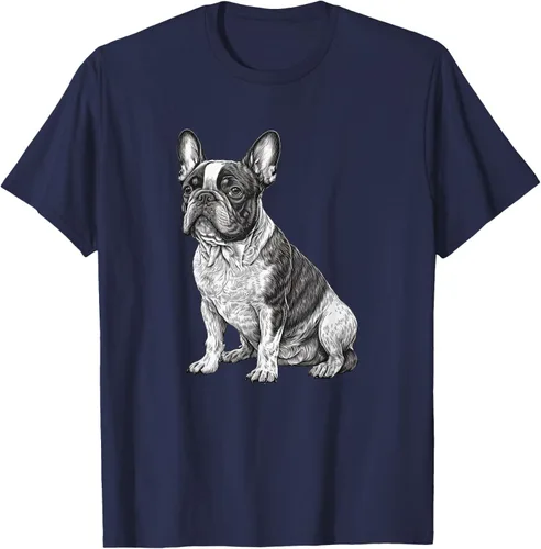 Vista 17 de Divertida camiseta francesa Bulldog francés en blanco y negro, Negro