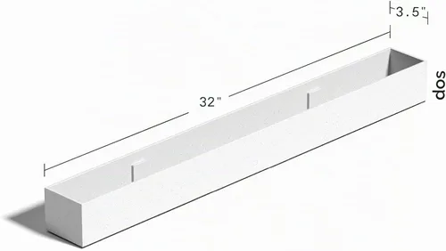 Vista 3 de Veradek Forma Series - Maceta larga de mesa para exteriores Blanco