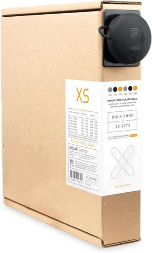 Vista 10 de D'Addario - Cuerdas de guitarra eléctrica con revestimiento de níquel XS, XSE1156, calibre Med Top/X-Heavy Bottom 11-56, juego de 6 cuerdas, paquete