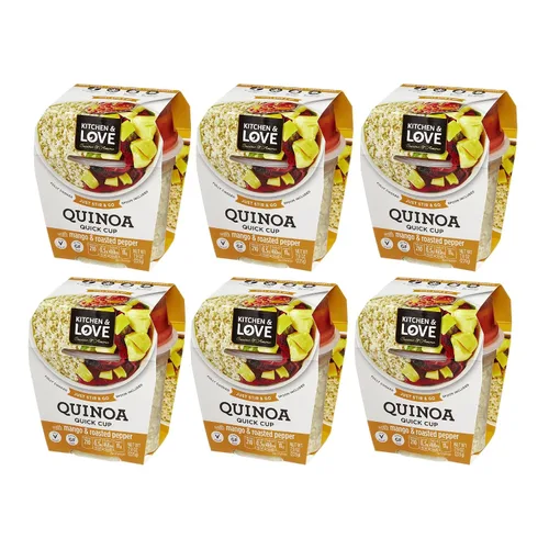 Vista 12 de Kitchen & Love Jalapeño y pimienta asada Quinoa Quick Meal Paquete de 6 Vegana, sin gluten, lista para comer, no requiere refrigeración