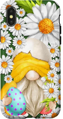 Vista 5 de iPhone 16 Easter Chick Gnome Graphic For Women Floral Daisy Flower Case