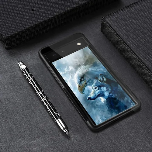 Vista 965 de Compatible con Google Pixel 4A 5G Mobile Case Creative Acrylic Panel trasero Silicona Protección Grip especialmente diseñado para Google Pixel 4A 5G