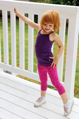 Vista 8 de City Threads Leggings de niña 100% algodón para uniforme escolar, cobertura deportiva