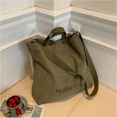 Vista 7 de Bolsos de lona para mujer, bolso de trabajo casual para hombro, bolso cruzado con asa superior, bolsos cruzados
