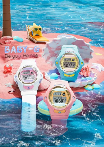 Vista 2 de Casio BG-169PB-2JF Baby-G Beach Scene Theme Series Reloj para mujer Japón Import Abril 2023 Modelo, Blanco, Moderno