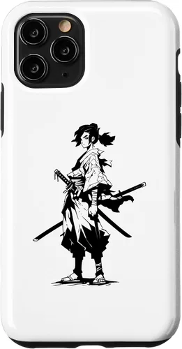 Vista 10 de Funda gráfica japonesa para iPhone 14 Kawaii Manga Samurai Anime Ninja