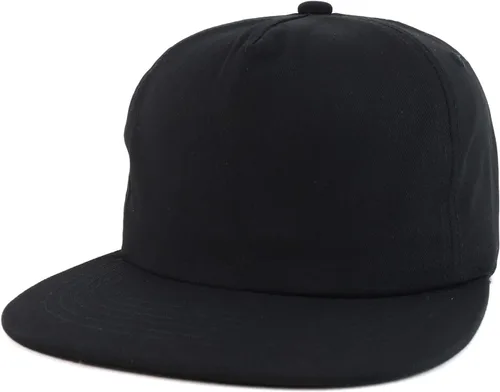 Vista 11 de Trendy Apparel Shop Gorra de béisbol plana sin estructurar llana del Snapback de 5 paneles Hunter