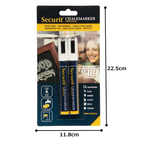 Vista 5 de Securit Chalkmarker Original BLSMA510WT (2PK-Marcador Blanco)