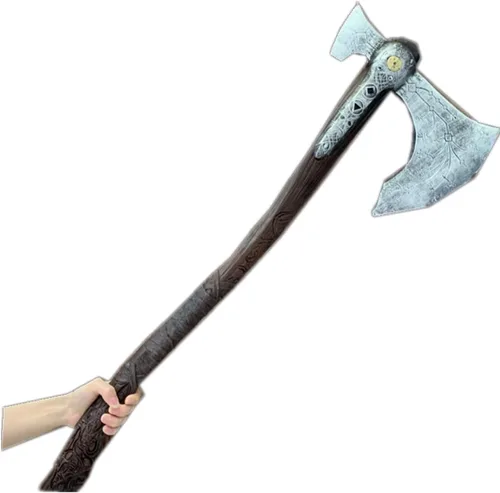 Vista 4 de Accesorios de cosplay de Halloween para Hacha de Dios, espuma de poliuretano, hachas vioking, armas de cosplay, regalos de cumpleaños