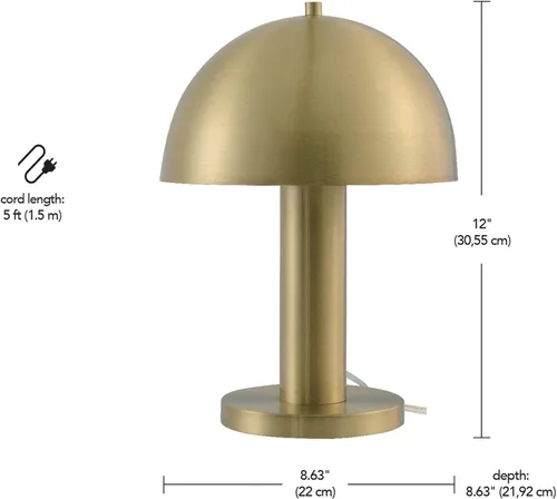 Vista 6 de Globe Novogratz x Electric 65856 Olivia - Lámpara de mesa (12 pulgadas), latón mate
