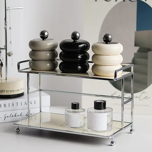 Vista 7 de Fdit Contenedor de hisopo de algodón, soporte Qtip Aspecto nórdico hermoso con tapa para dormitorio (13)
