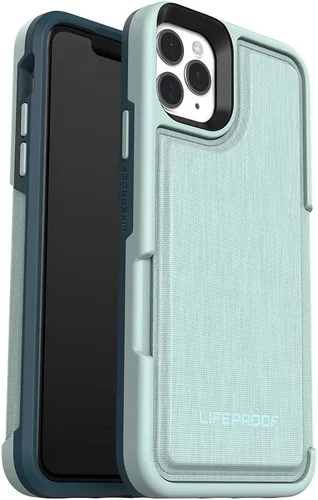 Vista 8 de LifeProof FLIP SERIES - Funda tipo cartera para iPhone 11 Pro Max, CEMENT SURFER (clima húmedo/gris pizarra/capri)