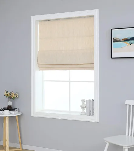 Vista 6 de Everyday Celebration Persianas Romanas sin Cordón 100% Opacas - Persianas de Ventana con Aislamiento Térmico para Uso Interior, Blanco Perla, 23" An