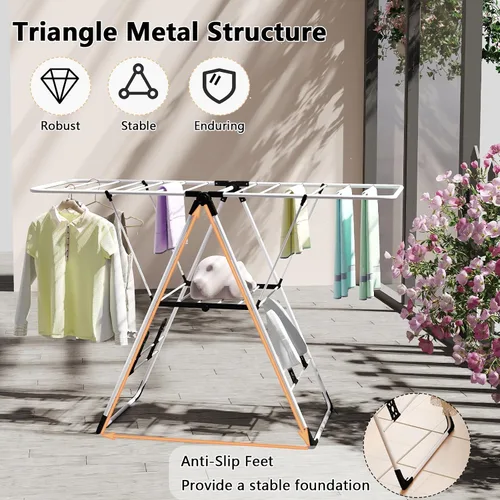 Vista 3 de Tangkula tendedero para secar ropa, rejilla plegable para ropa