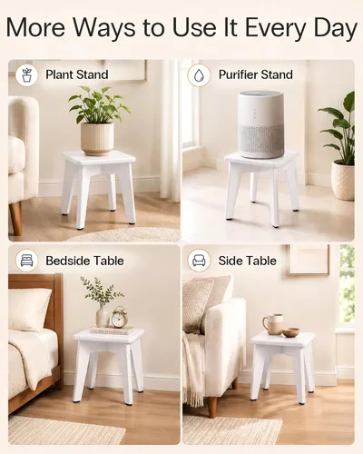 Vista 12 de StrongTek Taburete de Paso de Bambú Resistente con Pies Antideslizantes, Montaje Fácil, Capacidad de 350 LBS, Ideal para Niños y Adultos, Perfecto