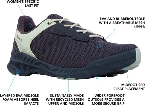 Vista 2 de SHIMANO SH-EX300W - Tenis de ciclismo para mujer