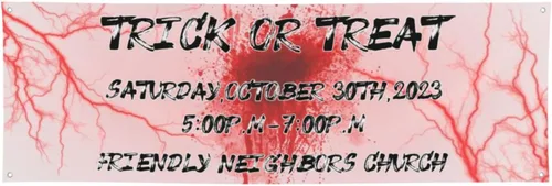 Vista 7 de Cartel personalizado de Feliz Halloween para fiesta, añade tu texto en la pancarta, decoraciones de Halloween personalizadas para interiores