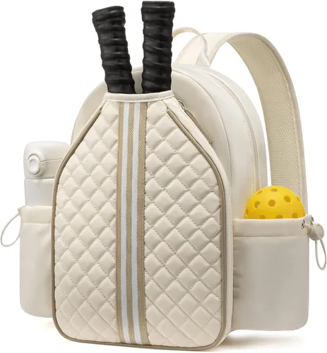 Vista 11 de Mochilas de pickleball Sucipi para mujeres: ligeras, de hombro y elegante mochila estilo acolchado con bolsa para raqueta de pickleball