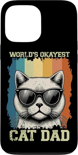 Vista 23 de World's Okayest Cat Dad Cat Lover Animal Father's Day Parent Case for iPhone 16