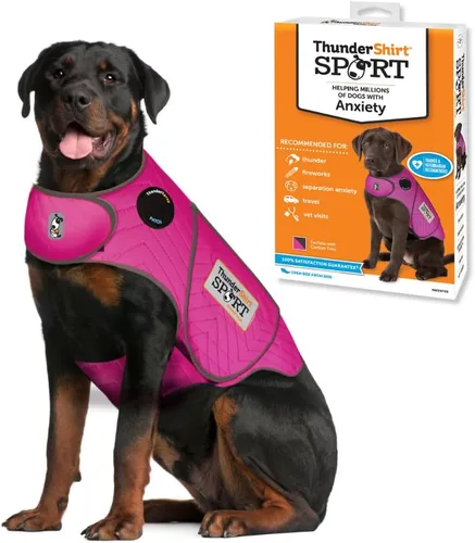 Vista 13 de Chaqueta de ansiedad deportiva para perro, Fucsia