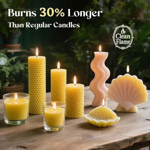 Vista 5 de NORVENCE Gránulos de cera de abejas 4.5 KG, cera de abejas blanca pura y natural para hacer velas, cuidado de la piel DIY, bálsamo labial, jabón