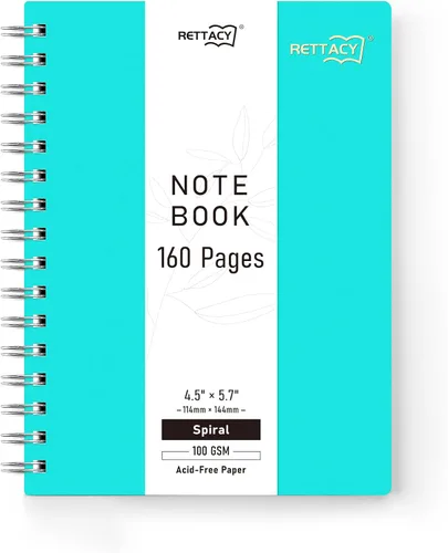 Vista 24 de RETTACY - Cuaderno en espiral grande A4, 300 páginas rayadas, 8.2 x 11.2 pulgadas, para escuela, trabajo, escritura, papel grueso de 3.53 oz/m²