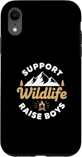 Vista 25 de Parent Support Wildlife Raise Boys - Mom Dad Outdoors Case for iPhone 16