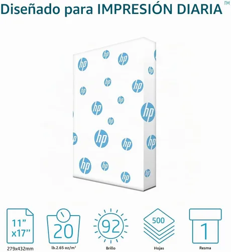 Vista 2 de HP Papers Papel de impresora HP Papel de 11 x 17 Oficina de 20 libras 1 resma - 500 hojas 92 brillante Hecho en Estados Unidos - Papel