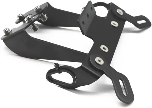Vista 3 de AL-mart - Eliminador de guardabarros de motocicleta con luz LED ajustable, soporte de montaje para placa de matrícula, compatible con Ya-maha