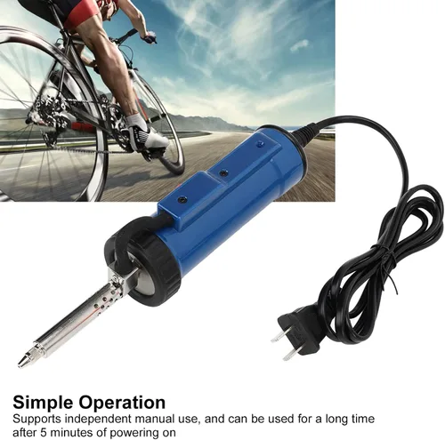 Vista 5 de Soldadura eléctrica de estaño Soldador automático 30W Bomba desoldadora de succión de vacío fuerte herramienta portátil para el hogar DIY joyería