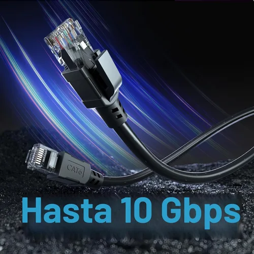 Vista 7 de Cable Ethernet Cat 6 para exteriores de 9 pies, cable de red Cat6 de alta velocidad de 10Gbps de 24AWG, impermeable, cubierta UV de entierro directo