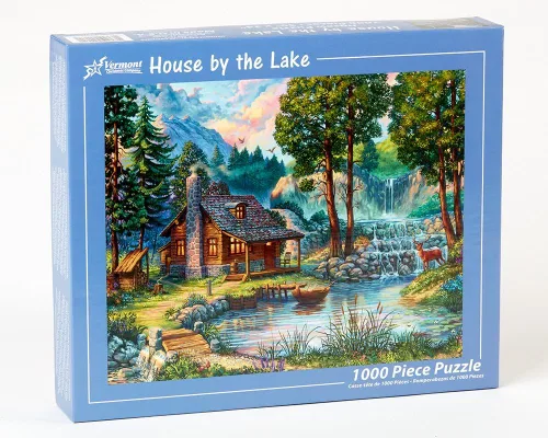 Vista 2 de Vermont Christmas Company House by The Lake - Rompecabezas de 1000 piezas