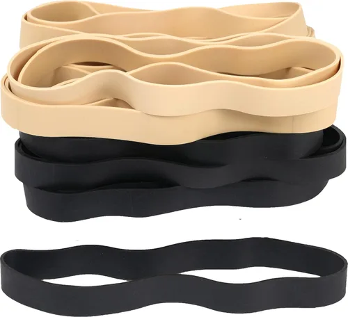 Vista 8 de AMUU Bandas de goma gruesas tamaño #107, bandas de goma anchas 30 paquetes negros, bandas elásticas grandes y largas para suministros de oficina