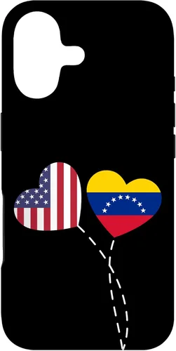 Vista 32 de Funda para iPhone 13 Pro Max Loving Venezuela USA Flag Heart Venezuelan Americans Love Case
