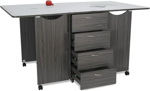Vista 8 de Kangaroo Kookaburra Mesa de corte – Estación de trabajo grande de costura, acolchado y manualidades con superficie expandible de 70 x 40 pulgadas